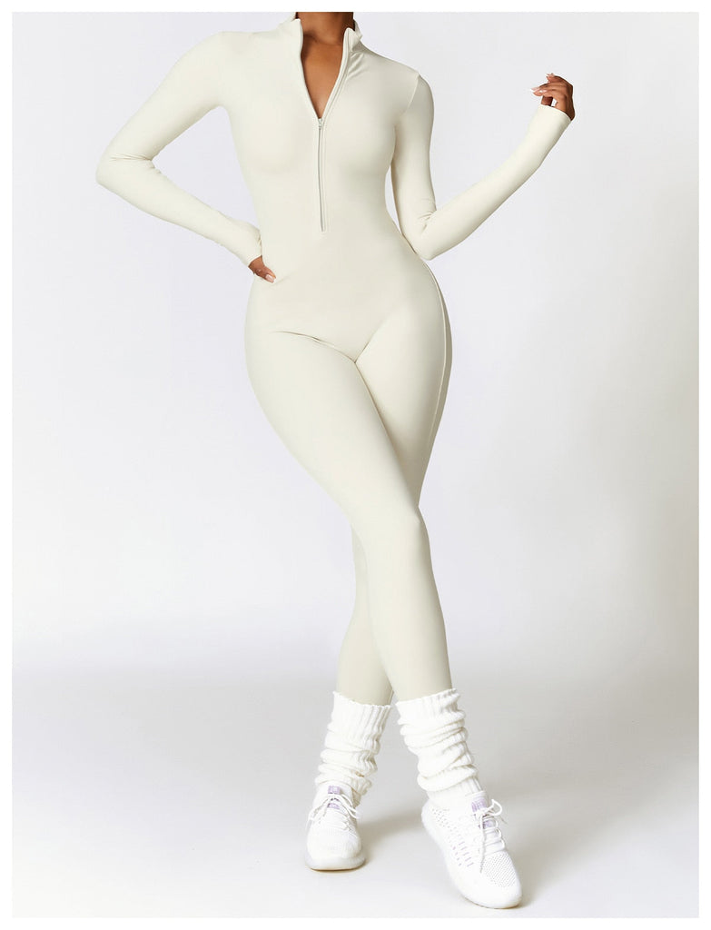 Super Sculpt Longsleeve Jumpsuit (size down) Ivory