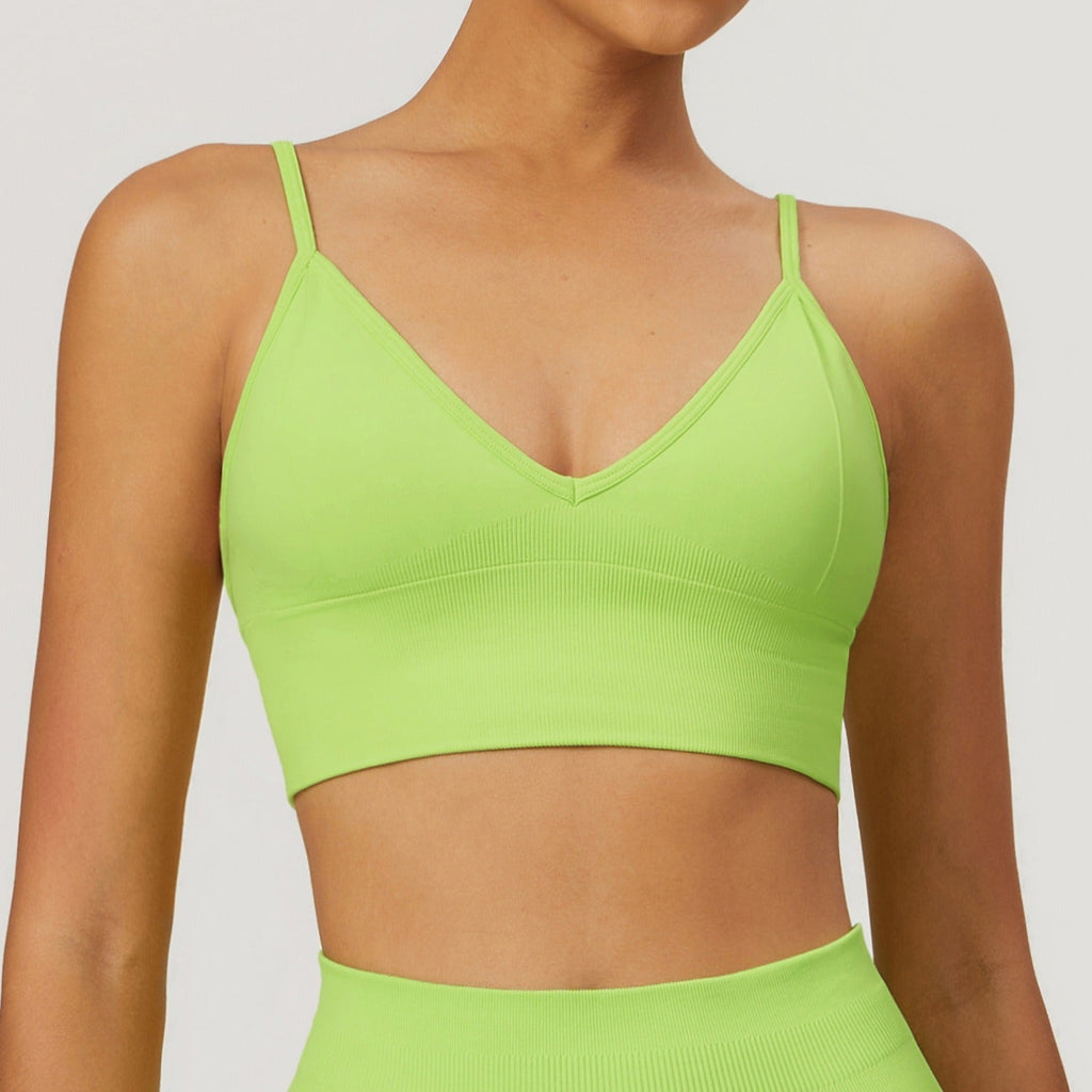 Piper Plunge Seamless Bra Top Neon