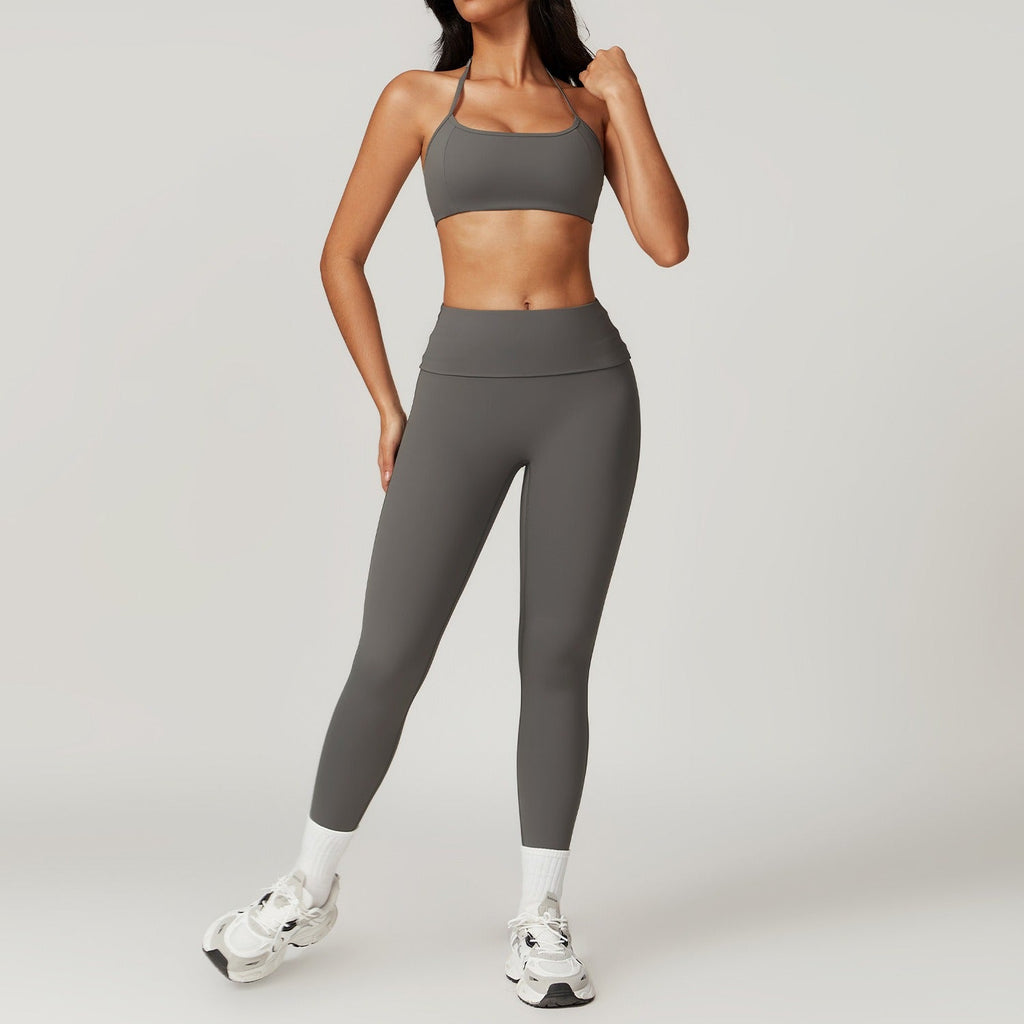 Ayla Bra Top & Leggings Set Graphite