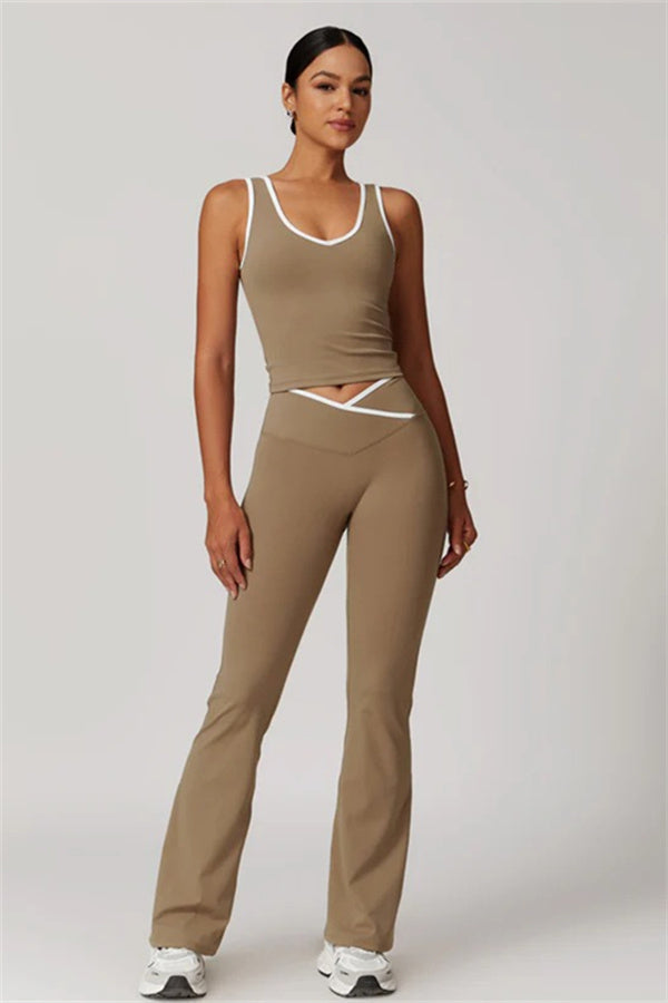 The Stamina Tank Top Flared Leggings 2-Piece Set
