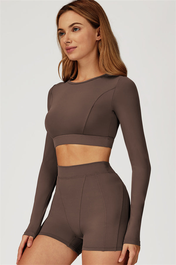 The Conquer Long Sleeve T-shirt Shorts 2-Piece Set