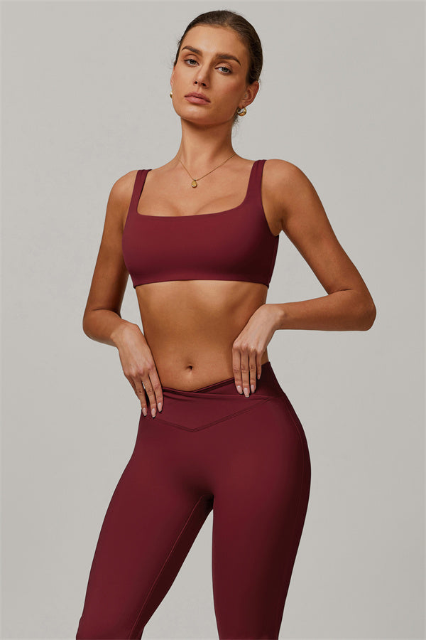 The Halo Sports Bra Flared Leggings 2-Piece Set