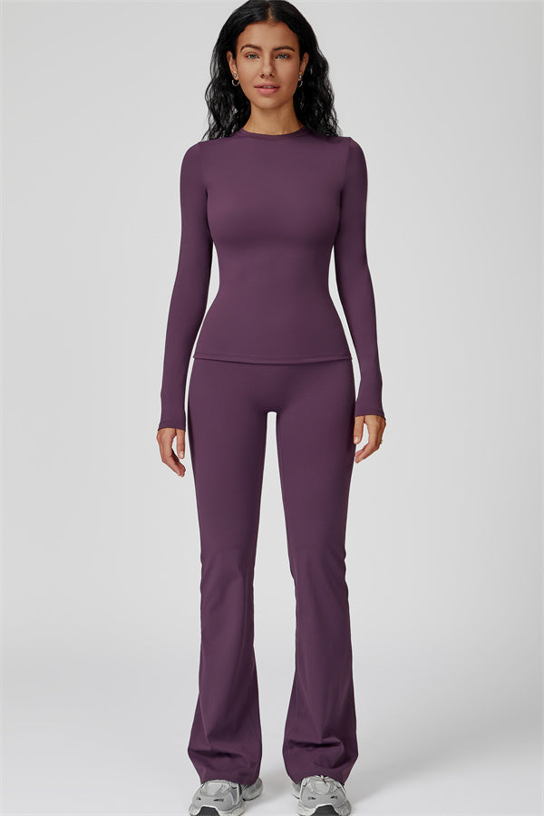 The Oasis Long Sleeve T-shirt Flared Leggings 2-Piece Set