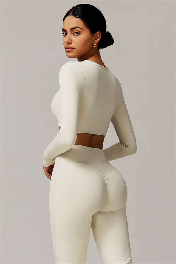 The Delicate Long Sleeve T-shirt Flared Leggings 2-Piece Set