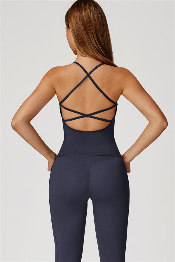 The Propel Crop Top Leggings 2-Piece Set Tuna