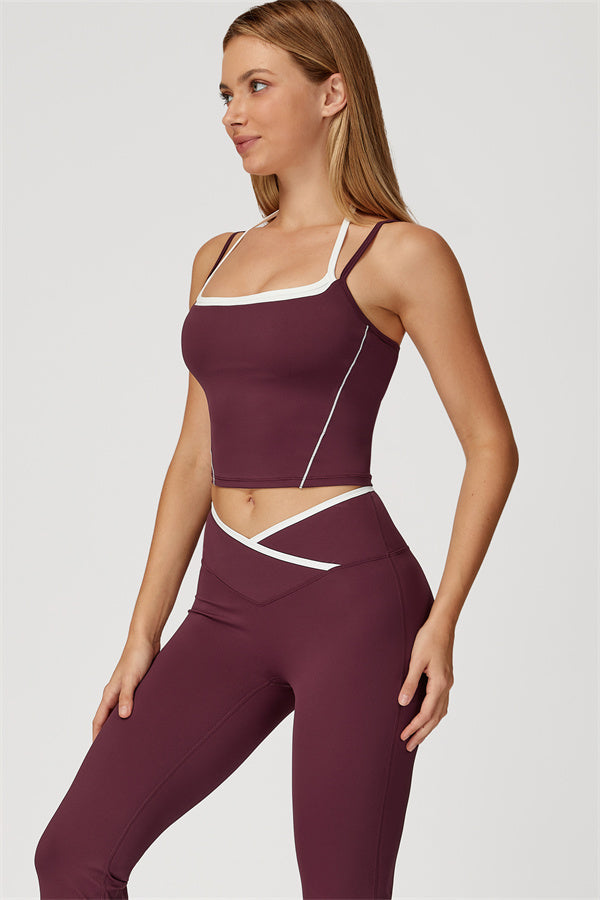 The Radiant Crop Top Flared Leggings 2-Piece Set