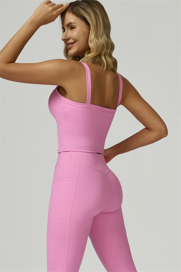 The Flourish Crop Tank Flared Leggings 2-Piece Set