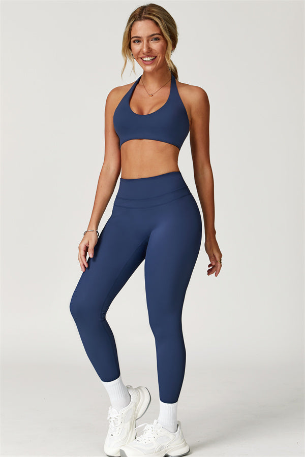 The Boost Halter Sports Bra Enigma Leggings 2-Piece Set