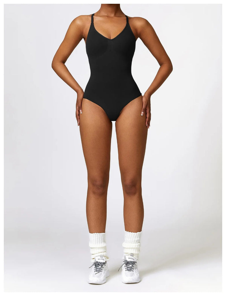 Strappy Shapewear Bodysuit Black