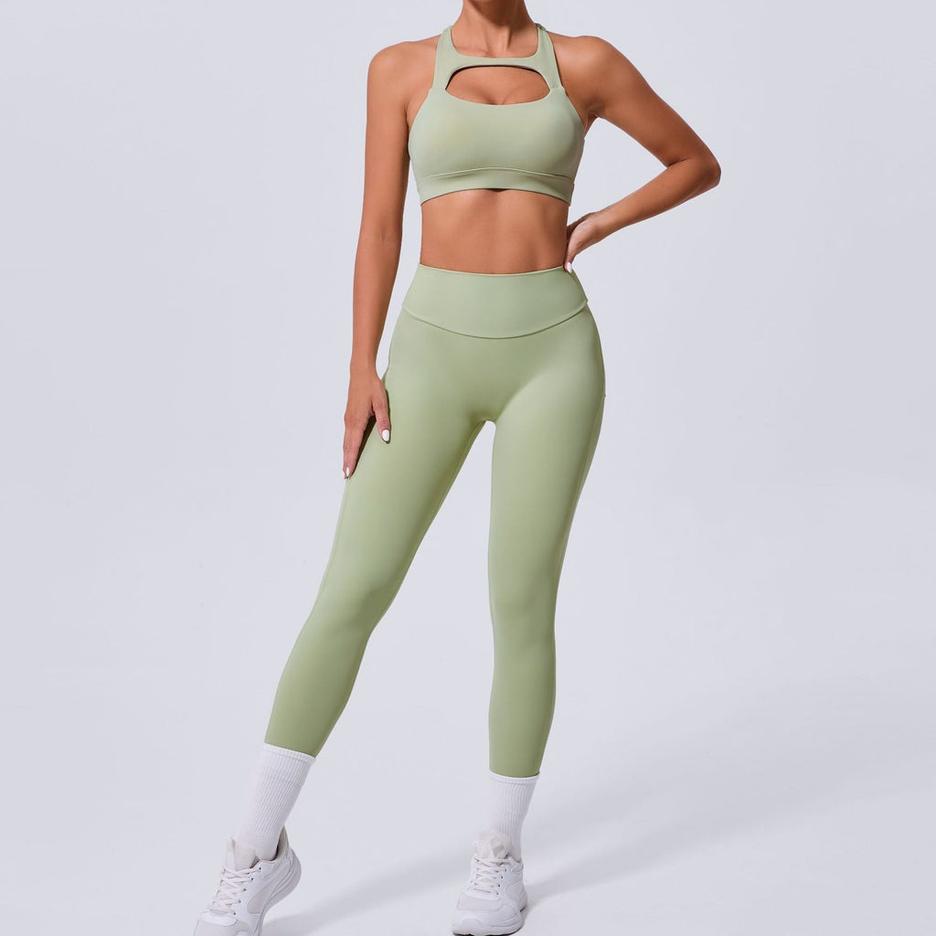 Alisha Bra Top & Leggings Set Sage