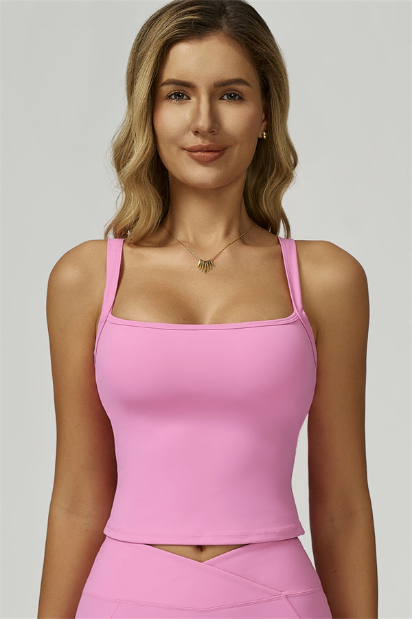The Flourish Crop Tank Magenta