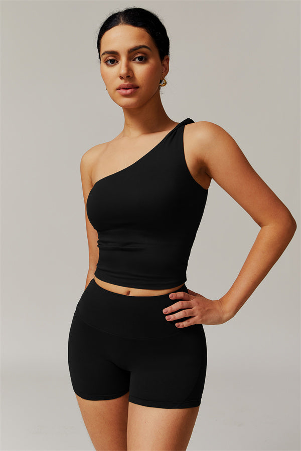 The Luxe One-Shoulder Crop Top