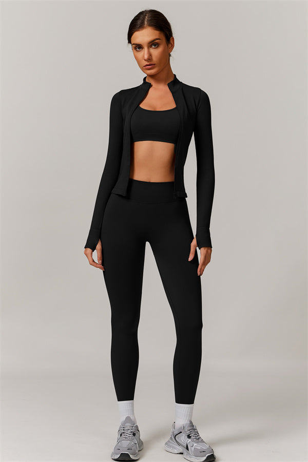 The Nova Luxe Jacket Sports Bra Leggings 3-Piece Set