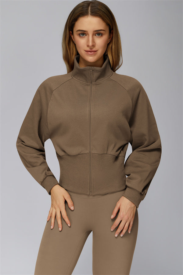 The Elle Form Zip Jacket Moccasin