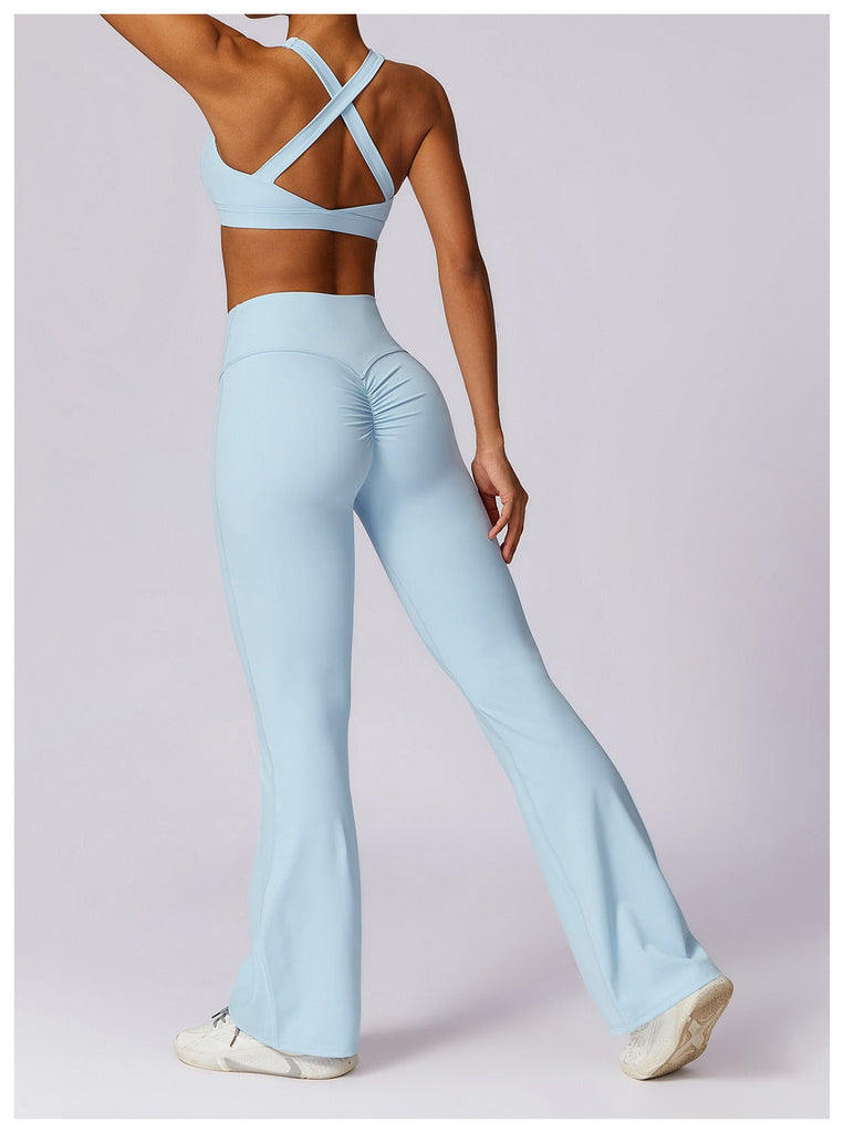 Thea Sculpt Top & Flared Set
