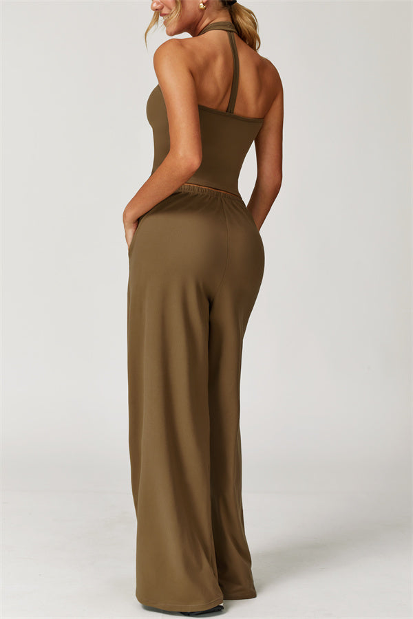 The Sprint Halter Tank Top Sweatpants 2-Piece Set