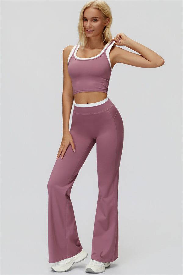 The Canyon Crop Tank Flared Leggings 2-Piece Set
