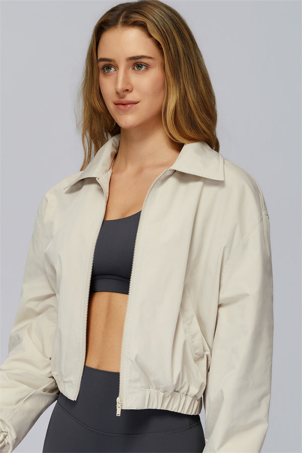 The Elle Form Crop Zip Jacket