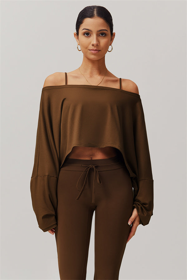 The Resonate Drift Cropped Pullover Flared Leggings 2-Piece Set