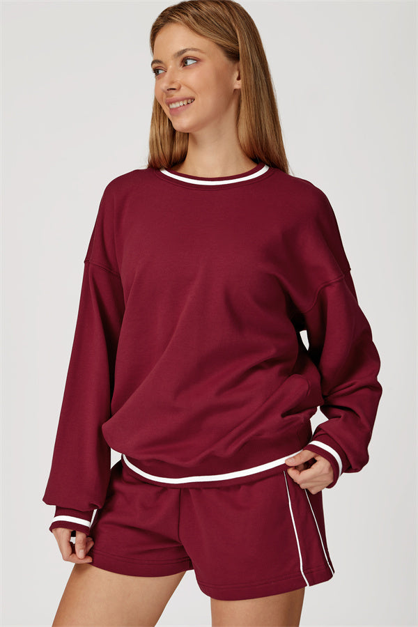 The Amara Sweatshirt Lounge Shorts 2-Piece Set