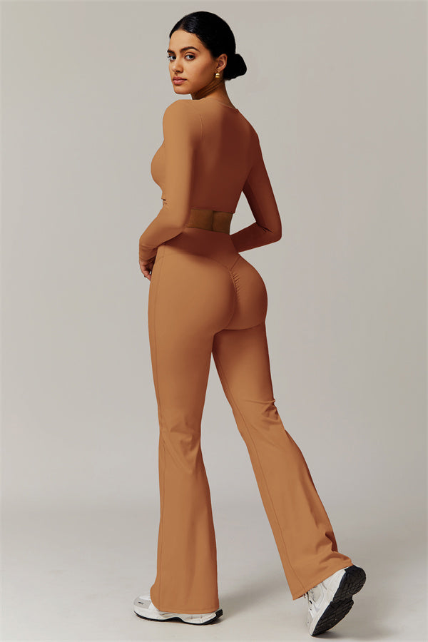 The Delicate Long Sleeve T-shirt Flared Leggings 2-Piece Set