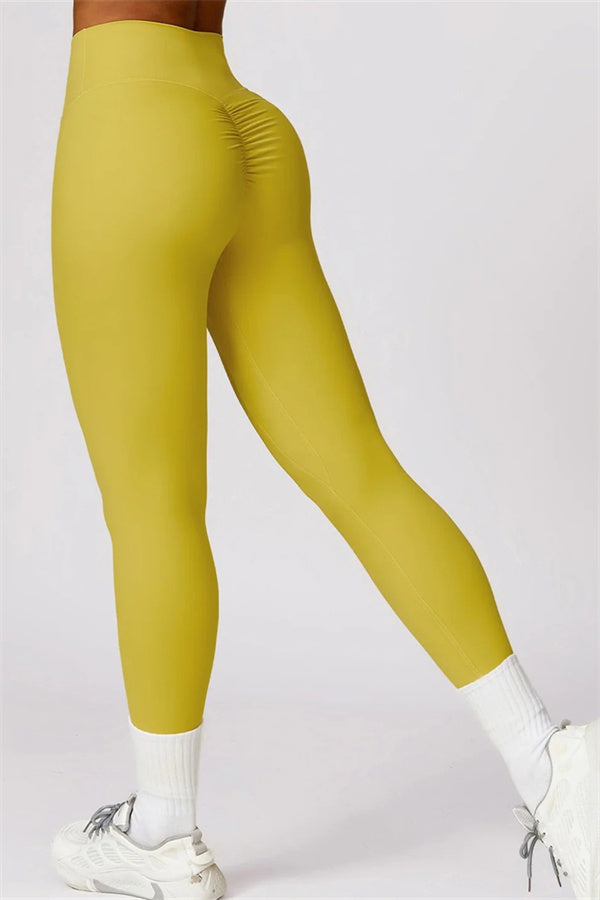 The Flourish Leggings Yellow Tan