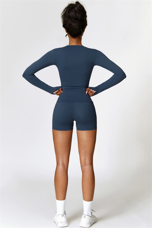 The Isabella Long Sleeve T-shirt Shorts 2-Piece Set