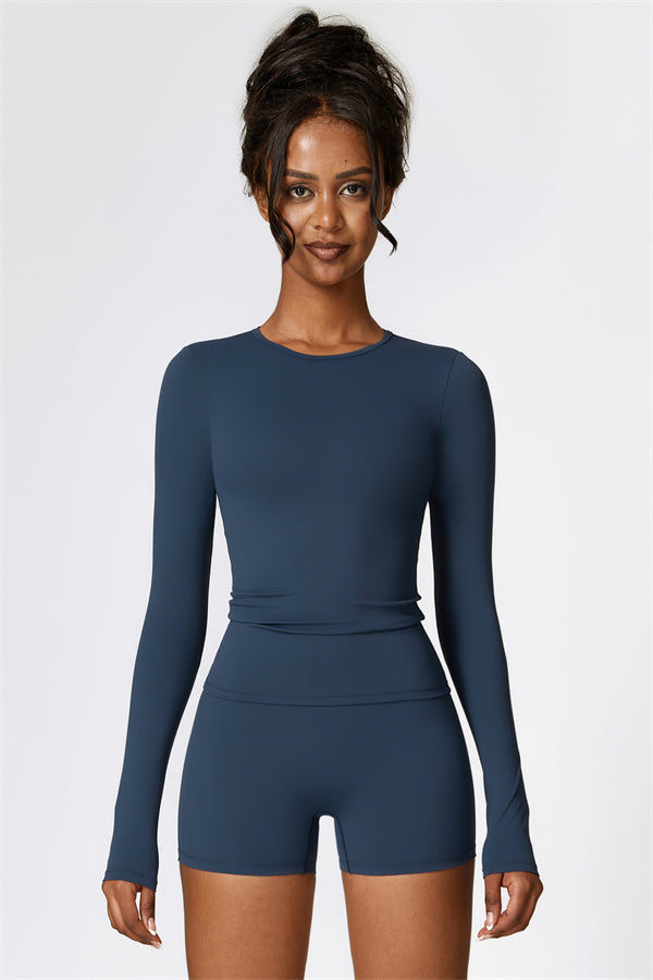 The Isabella Long Sleeve T-shirt Shorts 2-Piece Set Rhino