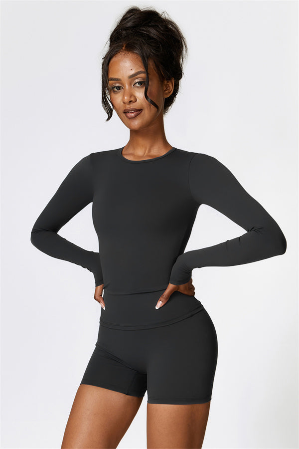 The Isabella Long Sleeve T-shirt Shorts 2-Piece Set