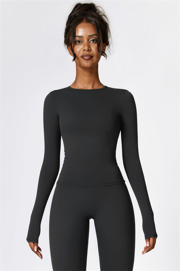 The Isabella Long Sleeve T-shirt Leggings 2-Piece Set Black