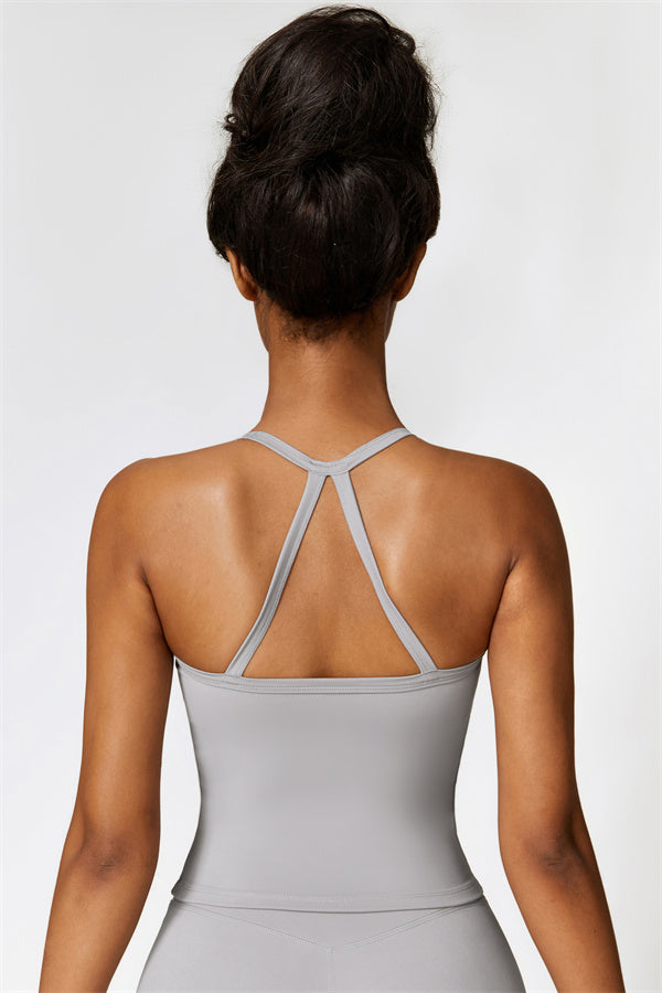 Athena Celeste Crop Vest Light Grey