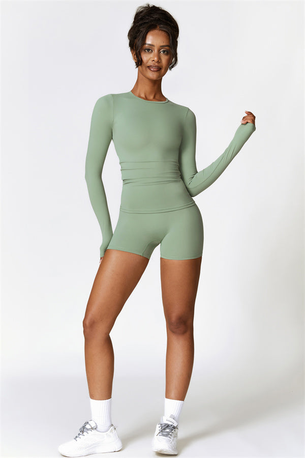 The Isabella Long Sleeve T-shirt Shorts 2-Piece Set