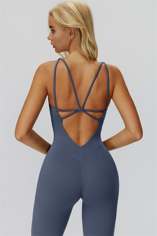 The Butterfly Flared Jumpsuit Cobalt