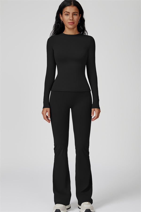 The Oasis Long Sleeve T-shirt Flared Leggings 2-Piece Set