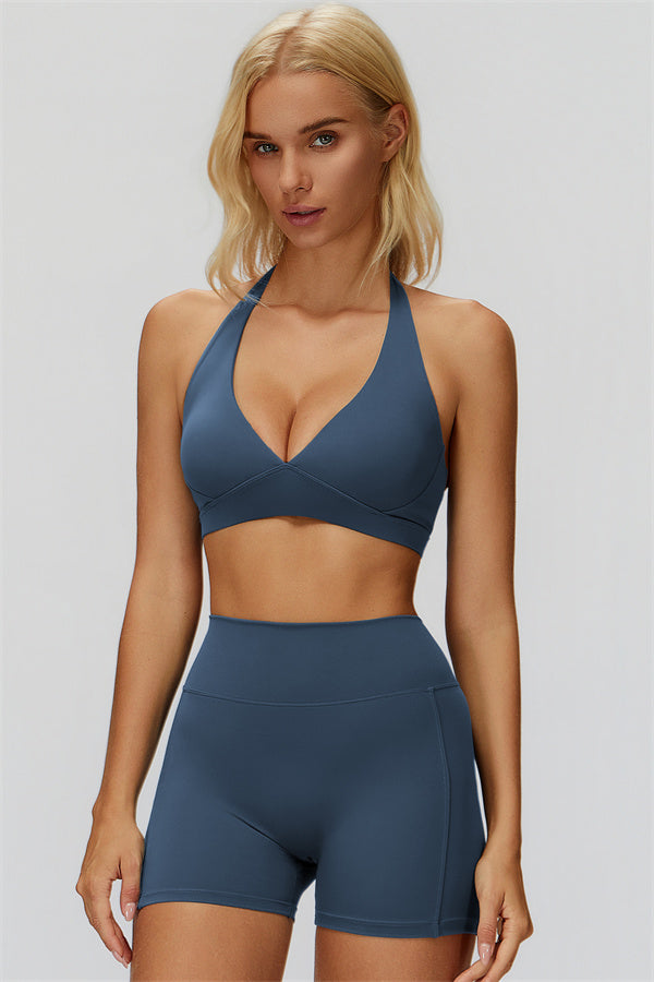 The Fyra Sports Bra Shorts 2-Piece Set Cobalt