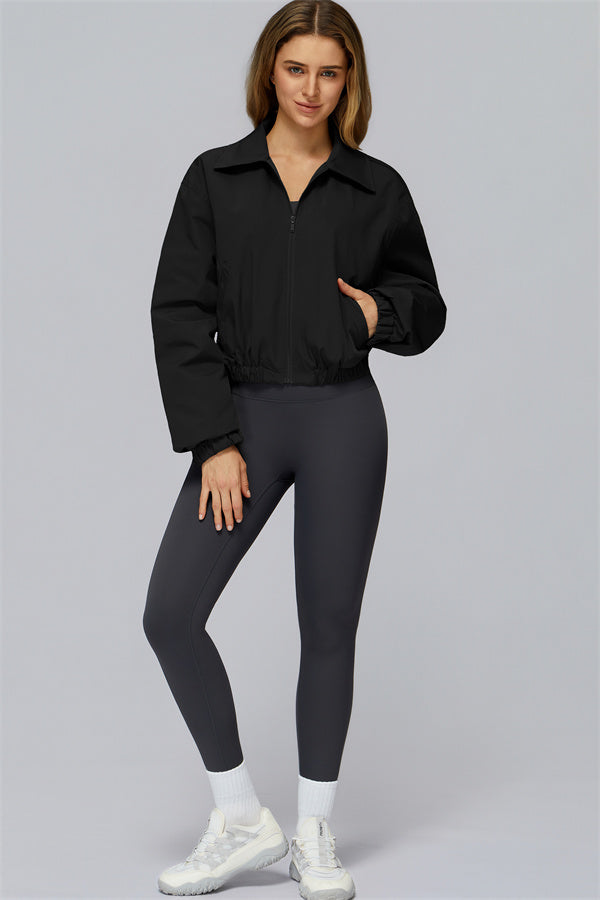 The Elle Form Crop Zip Jacket