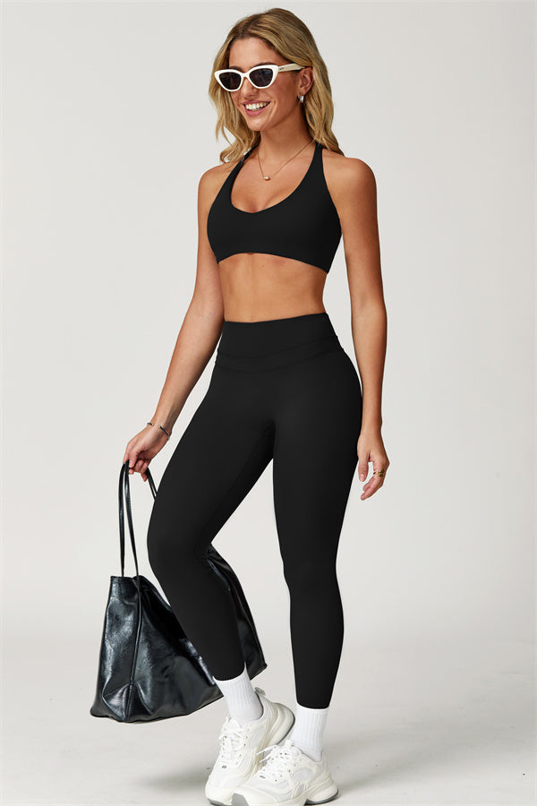 The Boost Crossback Sports Bra Enigma Leggings 2-Piece Set