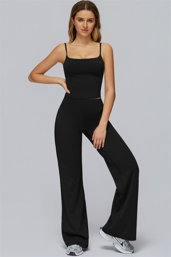 The FlexCore Crop Tank Flared Leggings 2-Piece Set