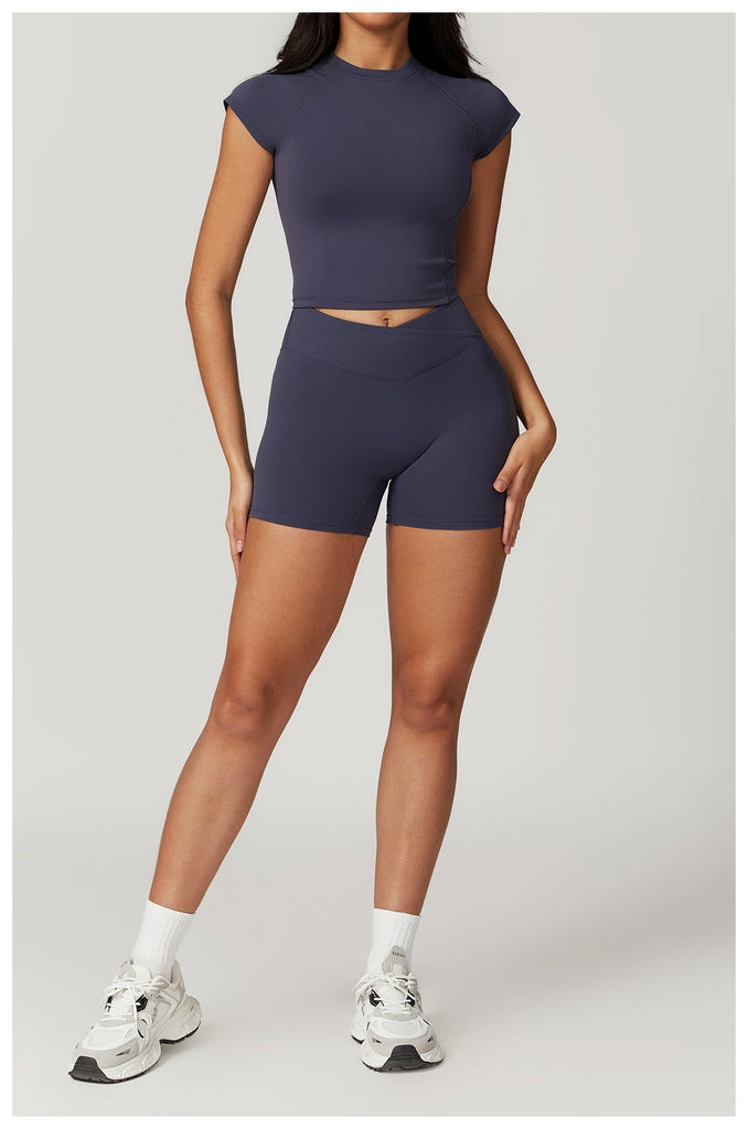 Arabella T-Sleeve Top & Shorts Set Graphite