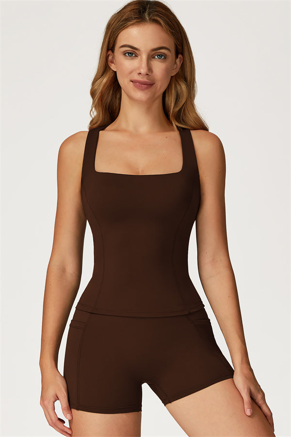 The Glacier Crop Tank Shorts 2-Piece Set