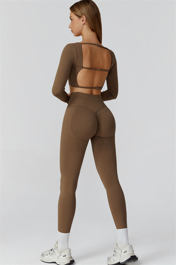 The Reign Long Sleeve Crop Top Leggings 2-Piece Set