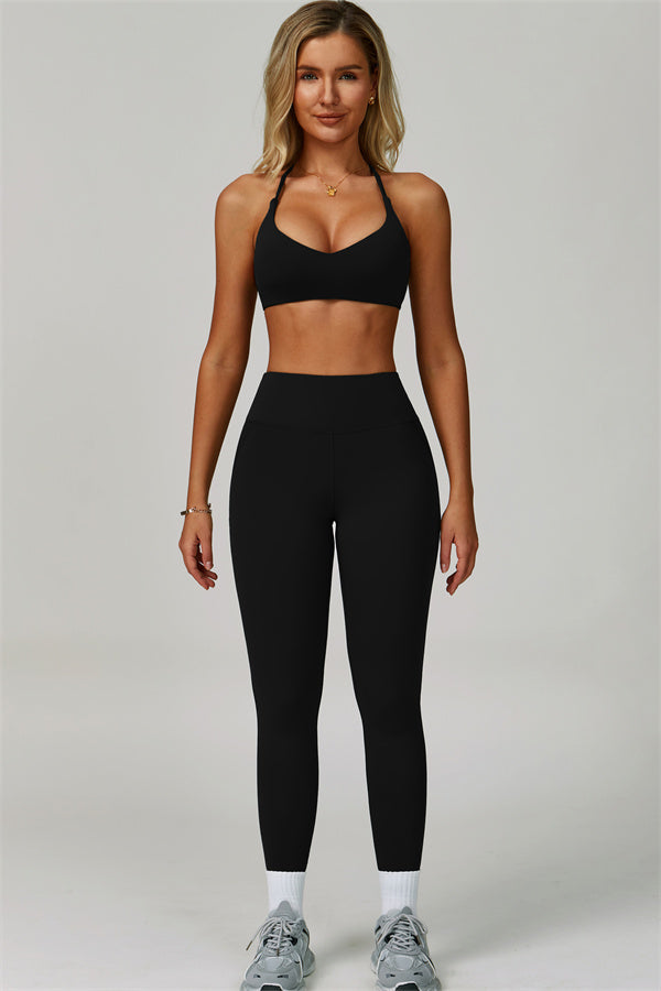 The Bold Cross Back Sports Bra Leggings 2-Piece Set