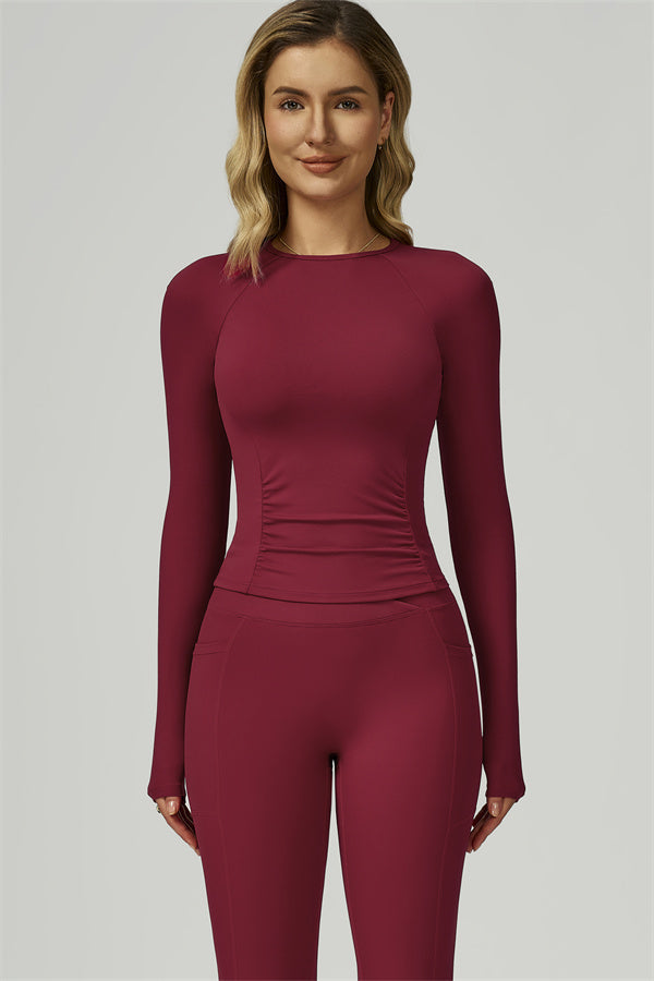 The FlexFit Active Top Leggings 2-Piece Set Burgundy