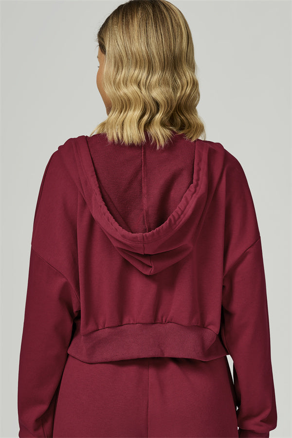 The FlexFit Crop Hoodie Shorts 2-Piece Set