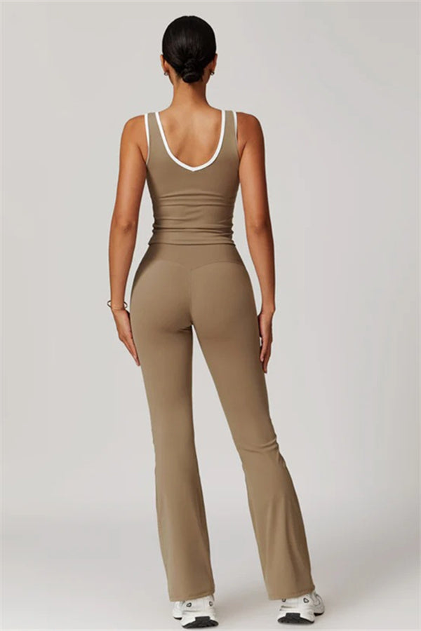 The Stamina Tank Top Flared Leggings 2-Piece Set