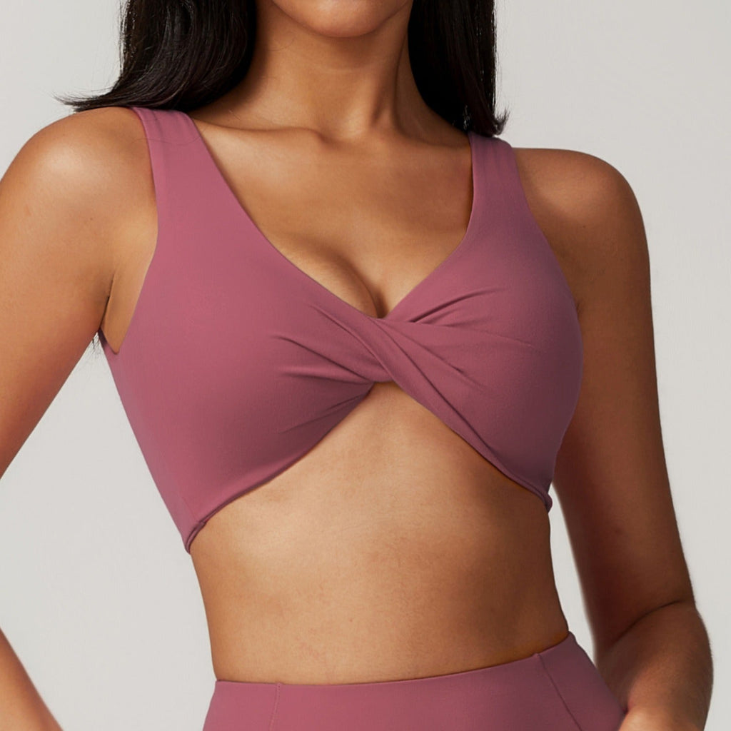 Mira Twist Bra Top Mauve