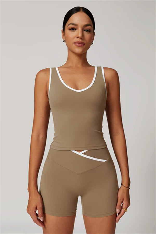 The Stamina Tank Top Shorts 2-Piece Set Muesli
