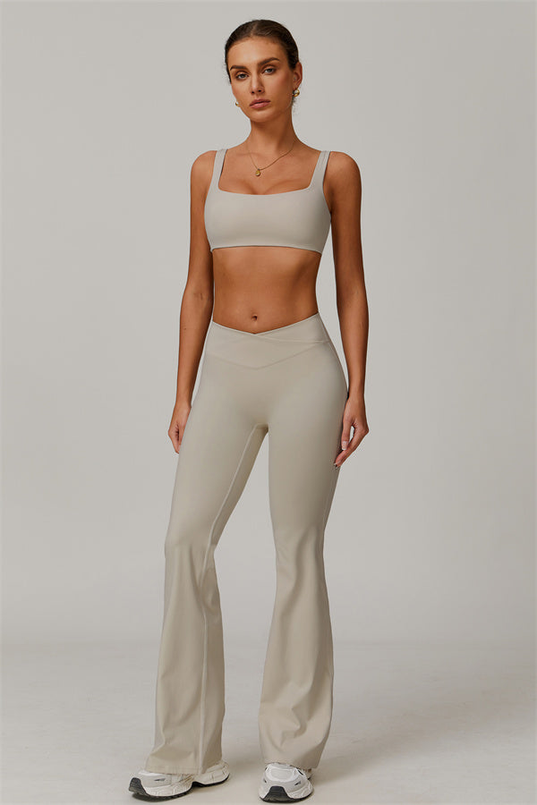 The Halo Sports Bra Flared Leggings 2-Piece Set