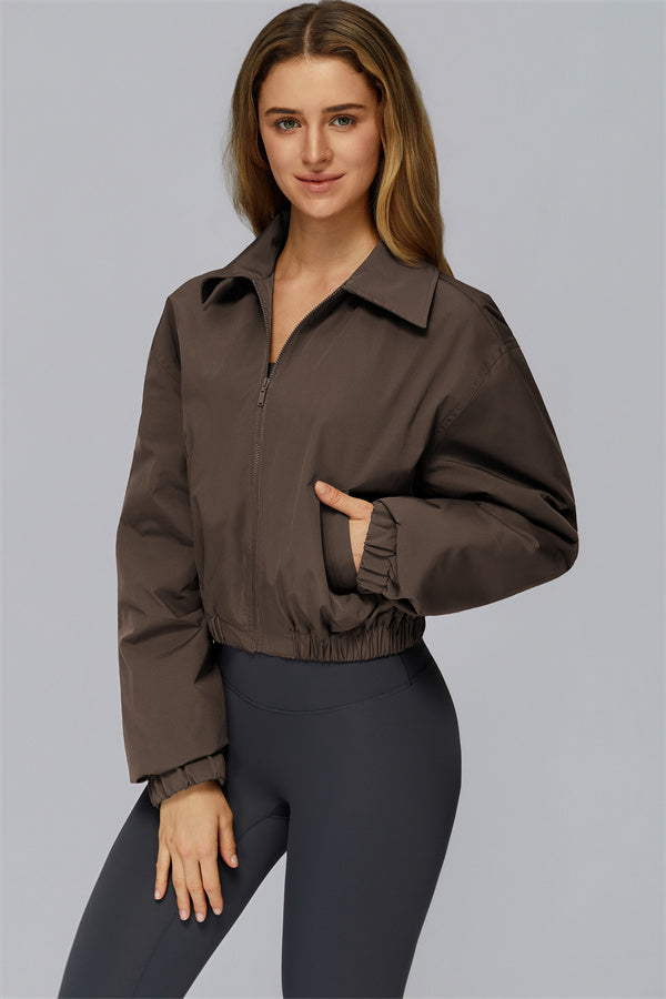 The Elle Form Crop Zip Jacket