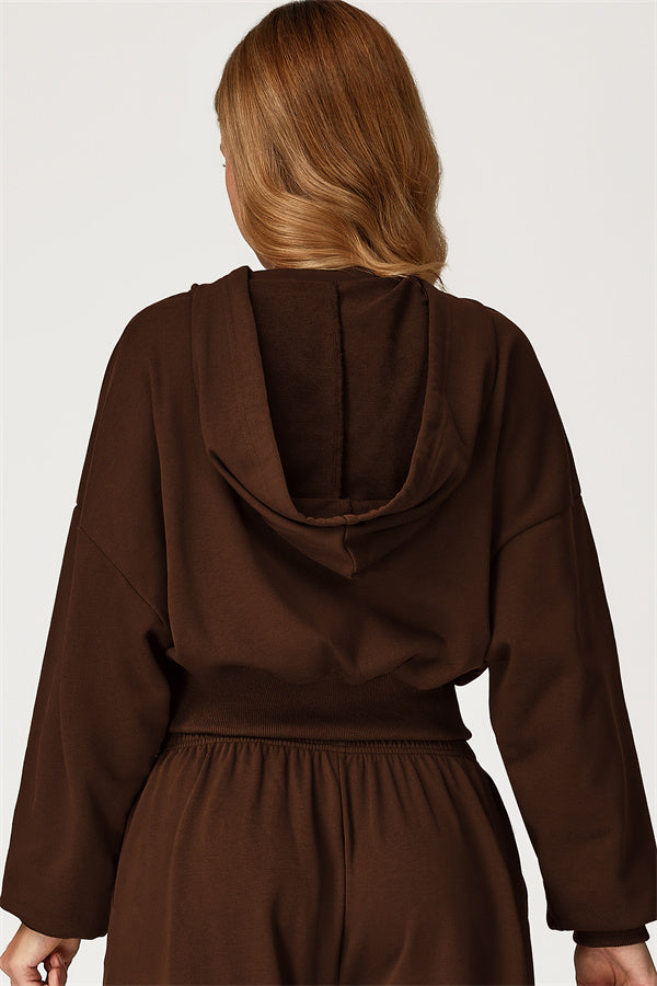 The Glacier Crop Hoodie Shorts 2-Piece Set